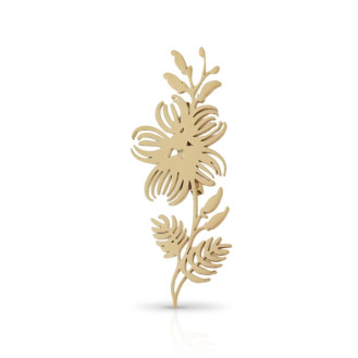Брошь из стали BROCHE бижутерия Декоративный цветок золотистая BRBF115436