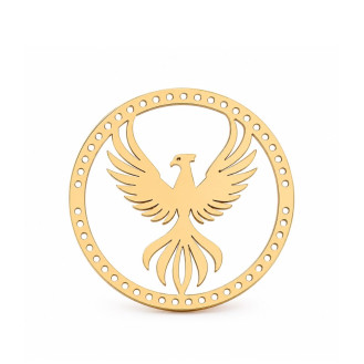 Значок из стали BROCHE брошь бижутерия Птицы Феникс золотистый BRGV115461