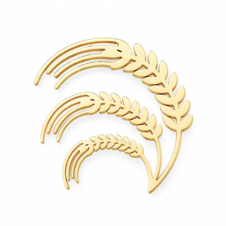 Брошь из стали BROCHE бижутерия Растения Колоски золотистая BRBF115468