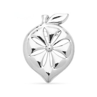 Брошь BROCHE Модерн Лимон из стали серебристая BRBF115508