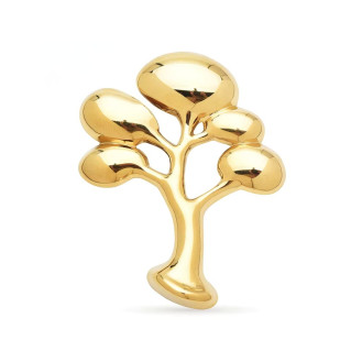 Брошь BROCHE Модерн Денежное Дерево из стали золотистая BRBF115511