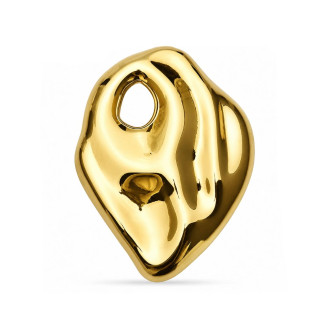 Брошь BROCHE Модерн Арабика из стали золотистая BRBF115523