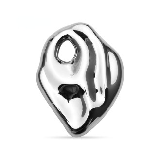 Брошь BROCHE Модерн Арабика из стали серебристая BRBF115522