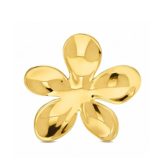 Брошь BROCHE Модерн Цветы Мальва из стали золотистая BRBF115527