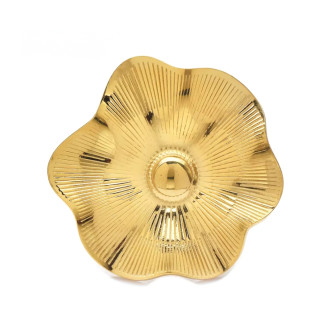 Брошь BROCHE Модерн Цветы Камелия из стали золотистая BRBF115529