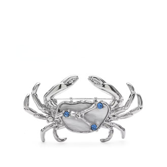 Брошь BROCHE Знаки Зодиака Рак серебристая BRBF115535