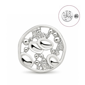 Значок-пин BROCHE брошь Медицина Молекула крови серебристый BRGV115552