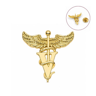Значок-пин BROCHE брошь Медицина Ветеринария золотистый BRGV115563