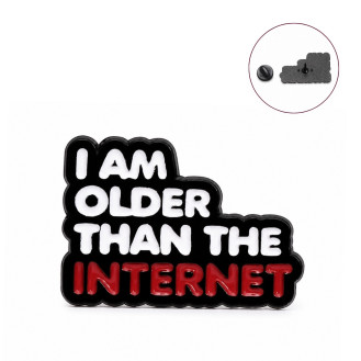 Значок-пин BROCHE брошь Цитаты I Am Older Than The Internet голубой BRGV115600