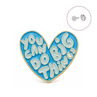 Значок-пин BROCHE брошь Цитаты You Can Do Big Things голубой BRGV115601