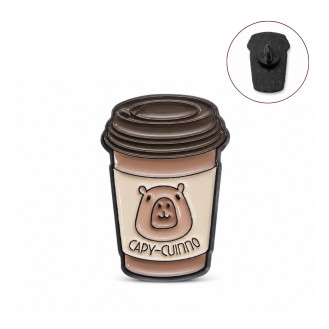 Значок-пин BROCHE брошь Животные Капибара Capy-Cuino коричневый BRGV115610