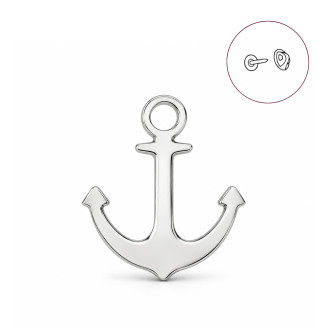 Значок-пин BROCHE брошь Море Якорь мини из стали серебристый BRGV115649