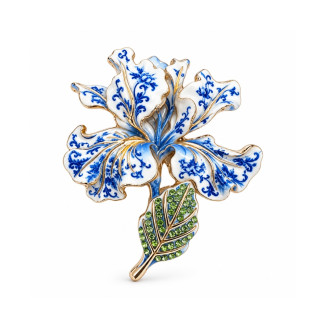 Брошь BROCHE Цветок Ирис голубой BRBF115665