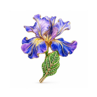 Брошь BROCHE Цветок Ирис фиолетовый BRBF115662
