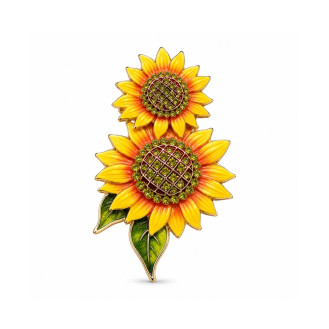 Брошь BROCHE Цветы Подсолнухи жёлтая BRBF115676