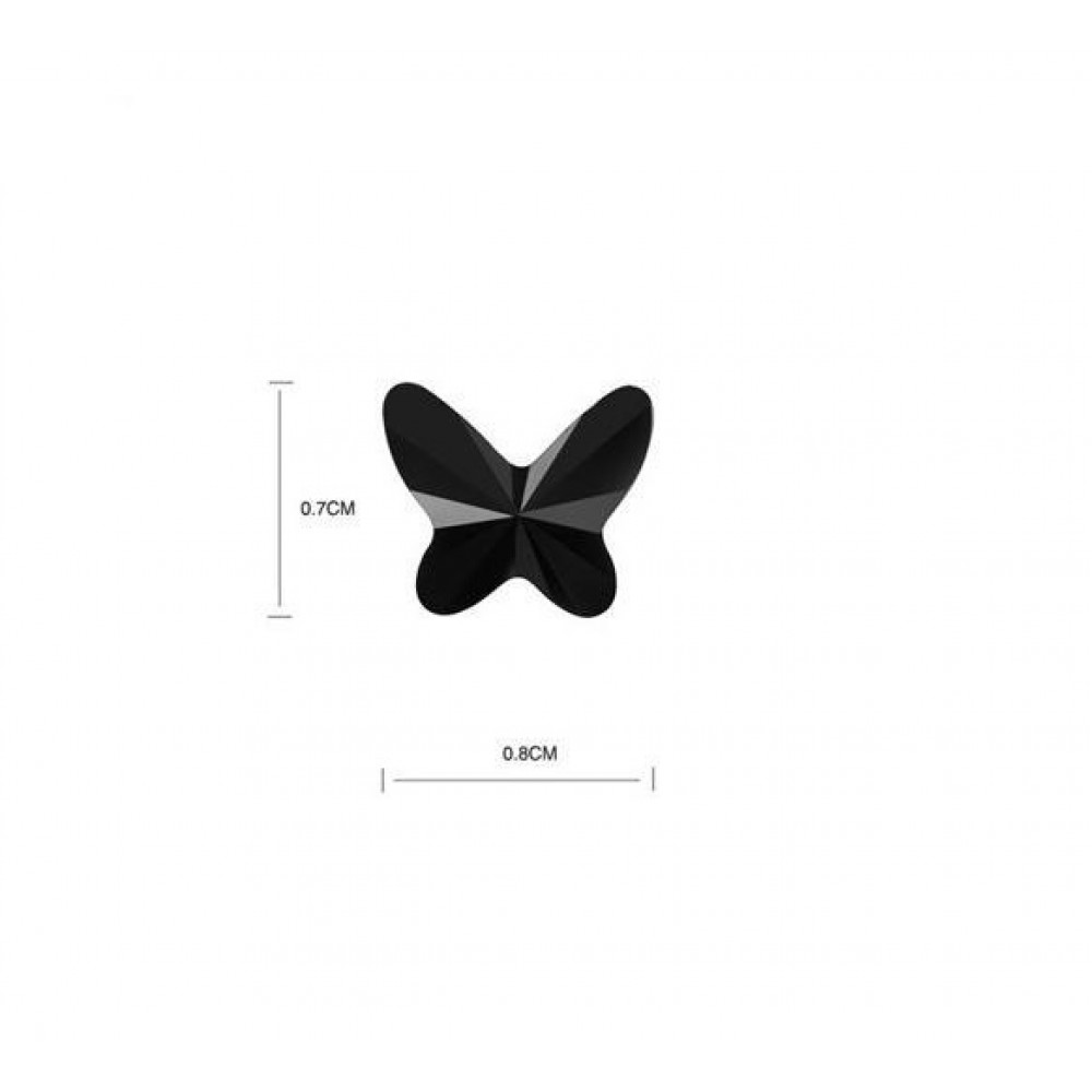 Фото 1Серьги-гвоздики Бабочки чёрные