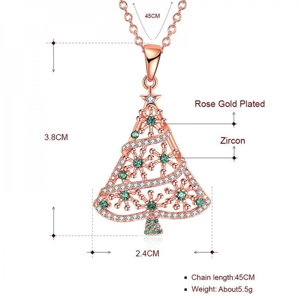 Фото 2Кулон с цепочкой VELI бижутерия в новогоднем стиле Christmas tree 185580