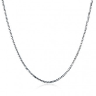 Цепочка на шею VELI бижутерия Толстый Жгут (2 мм) 164718 серебристая