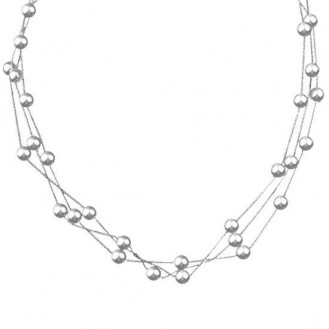 Ожерелье VELI бижутерия с белым искусственным жемчугом Франт 960449