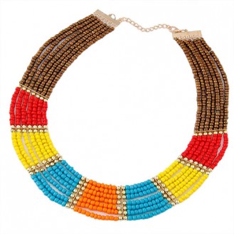 Ожерелье Барбарис P003106 разноцветное
