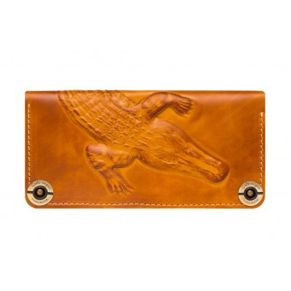 Кожаный кошелёк Gato Negro Alligator GN219 Orange