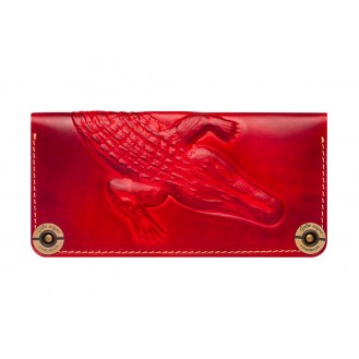 Кожаный кошелёк Gato Negro Alligator GN218 Red