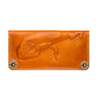 Кожаный кошелёк Gato Negro Iguana GN174 Orange