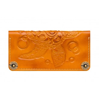 Кожаный кошелёк Gato Negro Turtle GN134 Orange