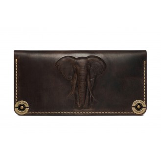 Кожаный кошелёк Gato Negro Elephant GN169 тёмно-коричневый