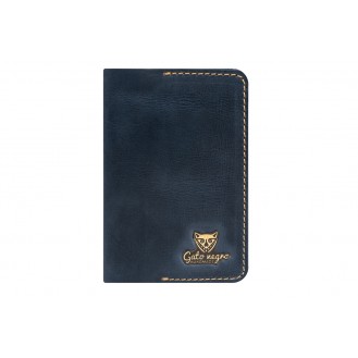 Кожаная обложка для паспорта Gato Negro Alfa GN241 Blue