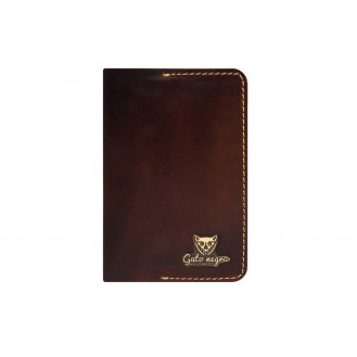 Кожаная обложка для паспорта Gato Negro Alfa GN239 Brown