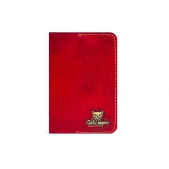 Кожаная обложка для паспорта Gato Negro Alfa GN240 Red