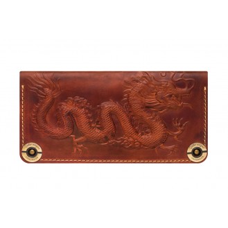Кожаный кошелёк Gato Negro Dragon Khaki