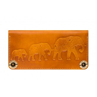 Кожаный кошелёк Gato Negro Three Elephants GN222 Orange