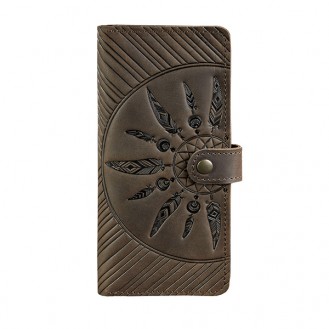 Женский кошелёк на кнопке BlankNote 7.0 Инди Орех натуральная кожа тёмно-коричневый BN-PM-7-o-ls