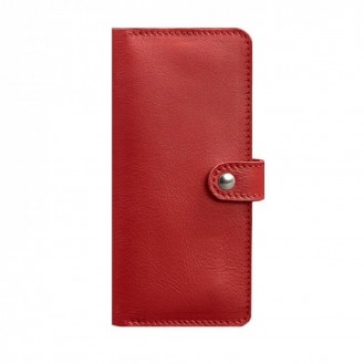 Женский кошелёк на кнопке BlankNote 7.0 Рубин натуральная кожа crust красный BN-PM-7-red