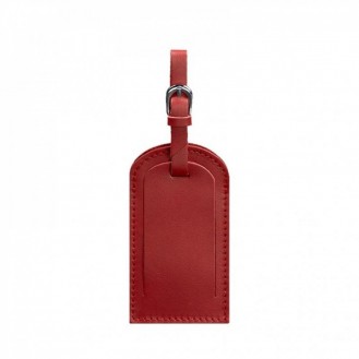 Бирка для багажа BlankNote 2.0 Рубин натуральная кожа красная BN-TAG-2-red