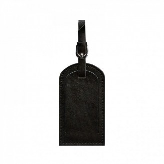 Бирка для багажа BlankNote 2.0 Уголь натуральная кожа чёрная BN-TAG-2-ygol