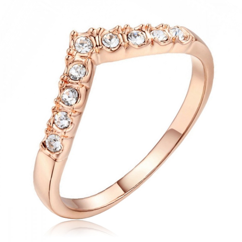 Женское кольцо VELI бижутерия с белыми кристаллами Притяжение 362723