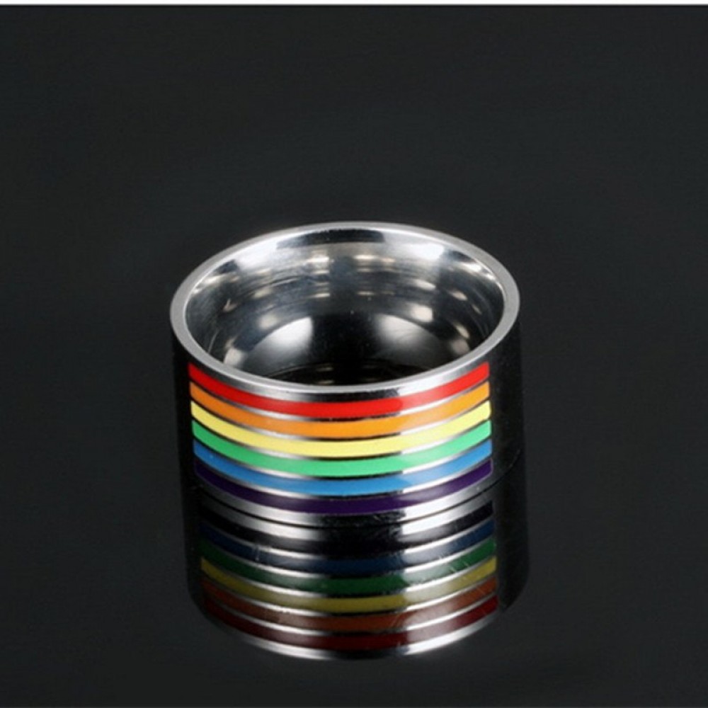 Фото 3Широкое кольцо VELI бижутерия из нержавеющей ювелирной стали ЛГБТ 171922