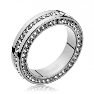 Женское кольцо VELI бижутерия с белыми кристаллами Вильямса 171598