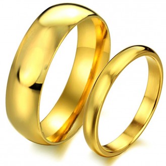 Парные кольца для влюблённых VELI бижутерия из нержавеющей медицинской стали Венчальные 153342