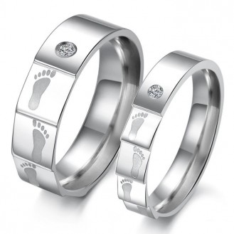 Парные кольца для влюблённых VELI бижутерия из нержавеющей медицинской стали Хранители Гармонии 153082