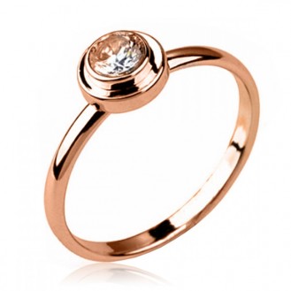 Женское кольцо VELI бижутерия с белым кристаллом Ландо 812674