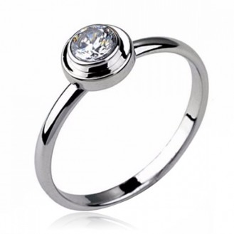 Женское кольцо VELI бижутерия с белым кристаллом Офелия 655392