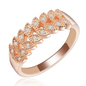 Женское кольцо VELI бижутерия с белыми кристаллами Джоан 504529