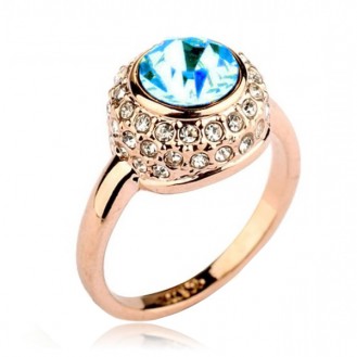 Женское кольцо VELI бижутерия с голубым камнем Очарование Maorini 361148