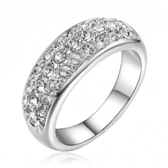 Женское кольцо VELI бижутерия с белыми кристаллами Гвинея 361279