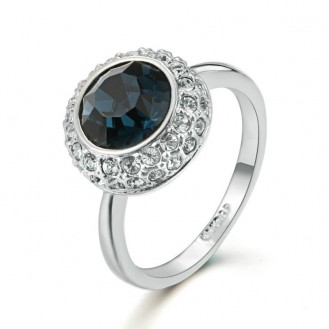 Женское кольцо VELI бижутерия с синим камнем Очарование Chardone 167082