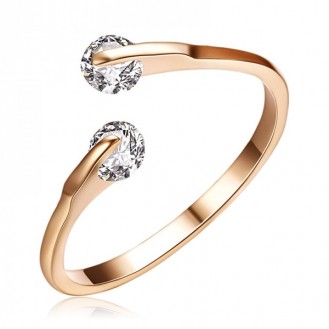 Женское кольцо VELI бижутерия с белыми кристаллами Allegra 362730